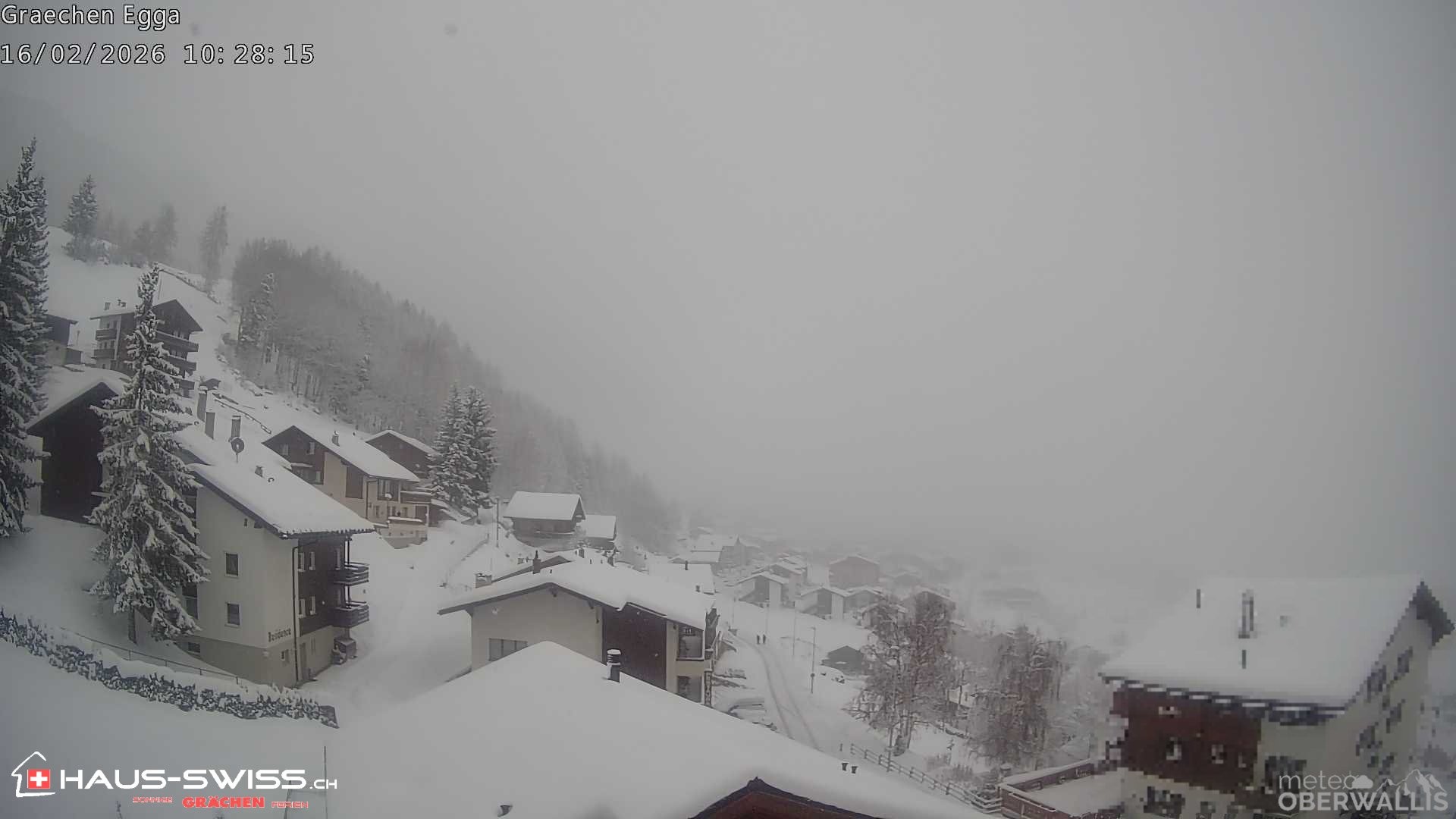 Archiv Foto Webcam Egga - Blick nach Grächen