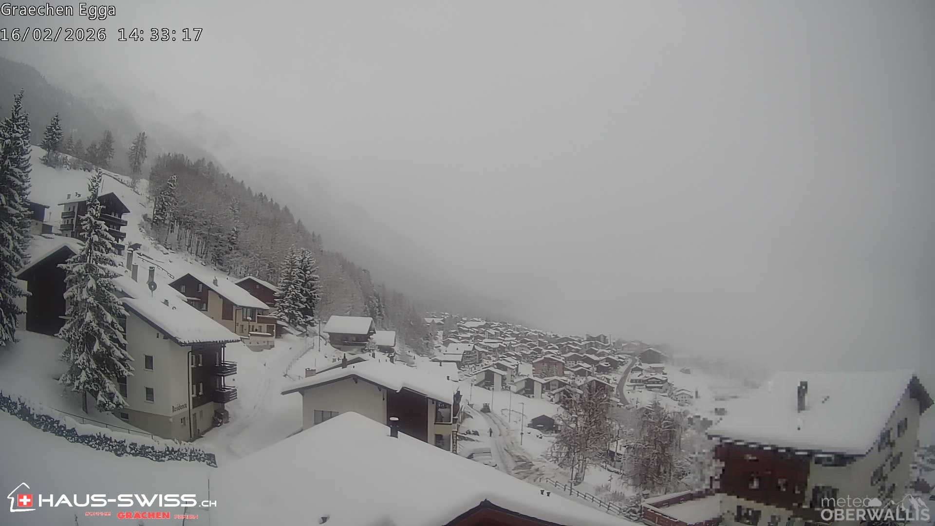 Archiv Foto Webcam Egga - Blick nach Grächen