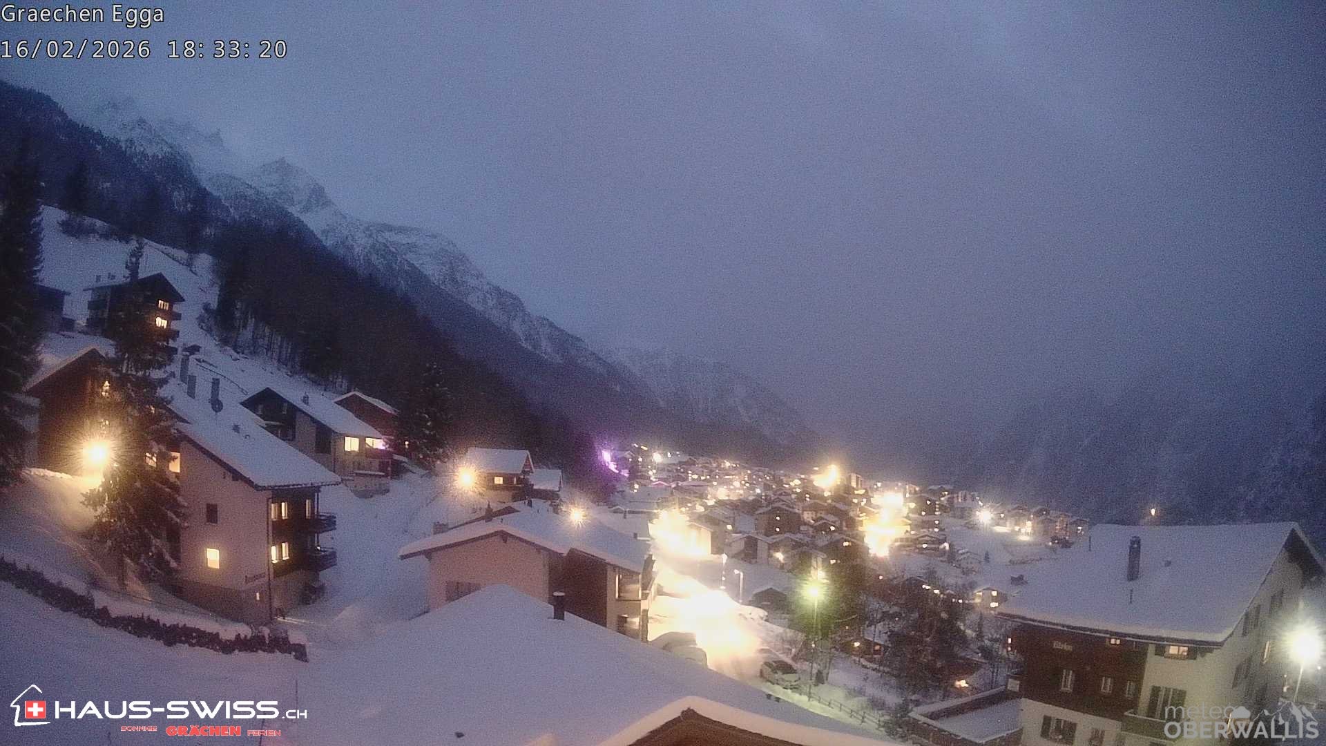Archiv Foto Webcam Egga - Blick nach Grächen