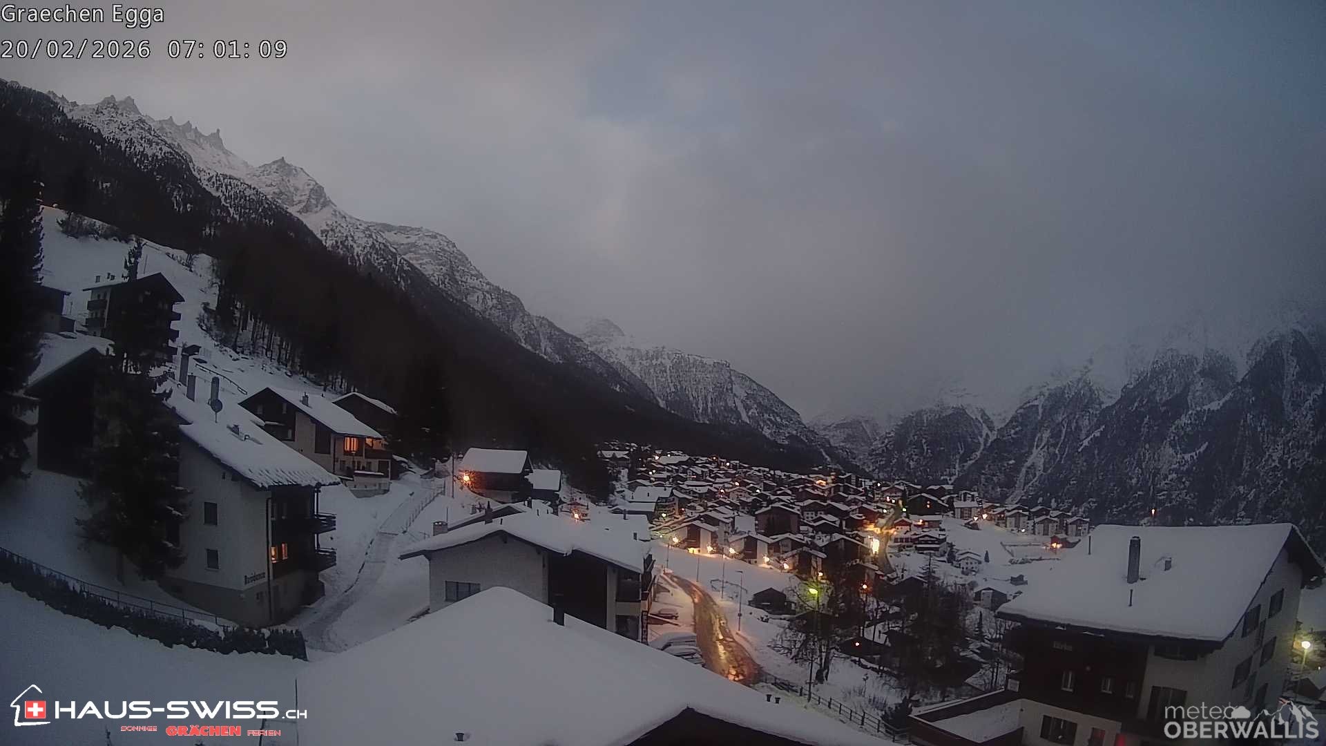 Archiv Foto Webcam Egga - Blick nach Grächen