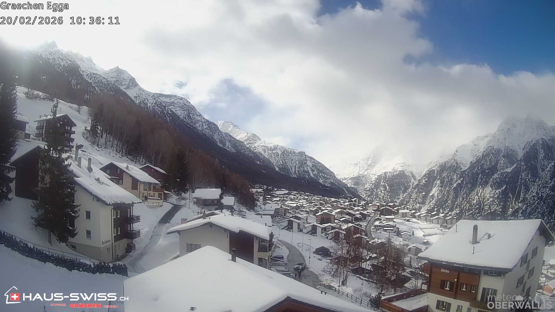 Archiv Foto Webcam Egga - Blick nach Grächen