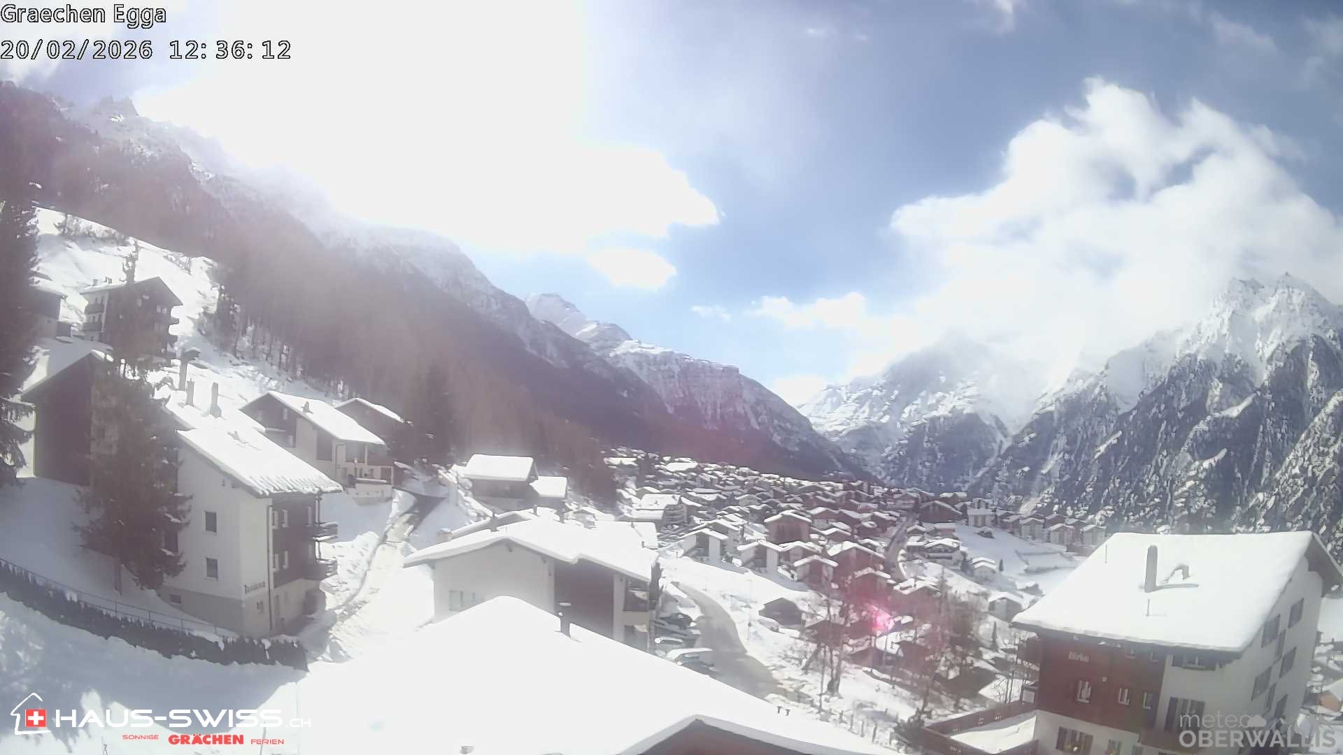 Archiv Foto Webcam Egga - Blick nach Grächen