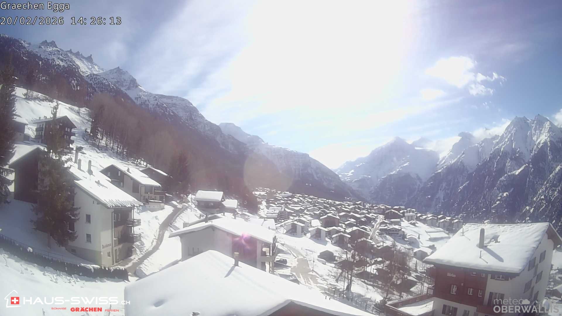 Archiv Foto Webcam Egga - Blick nach Grächen