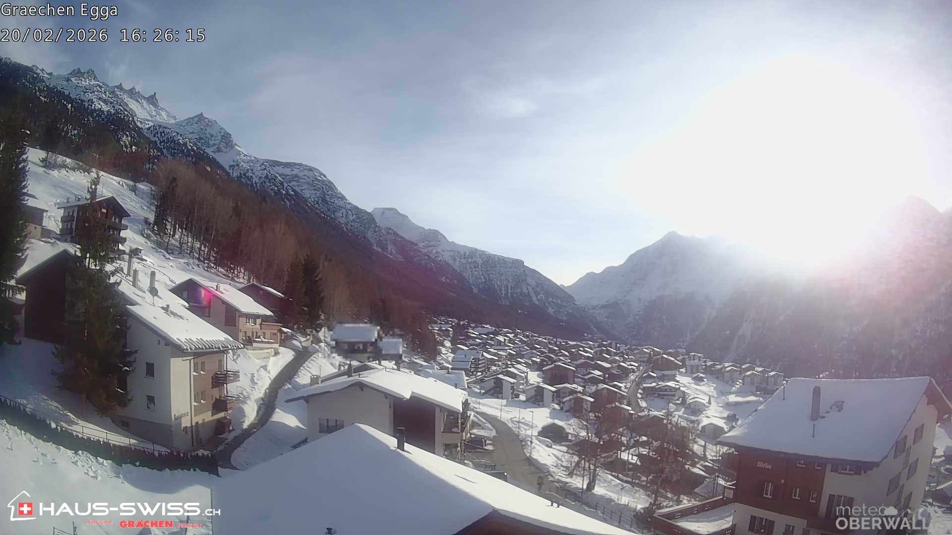 Archiv Foto Webcam Egga - Blick nach Grächen