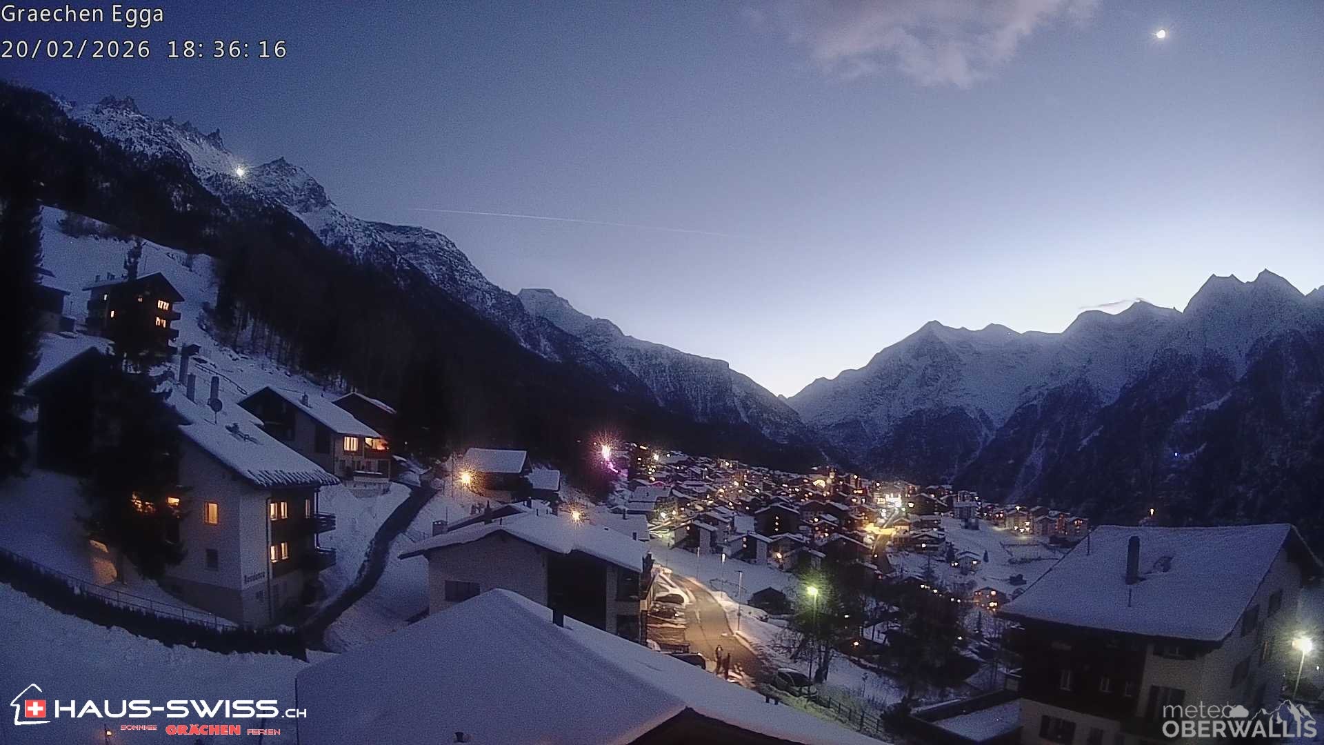 Archiv Foto Webcam Egga - Blick nach Grächen