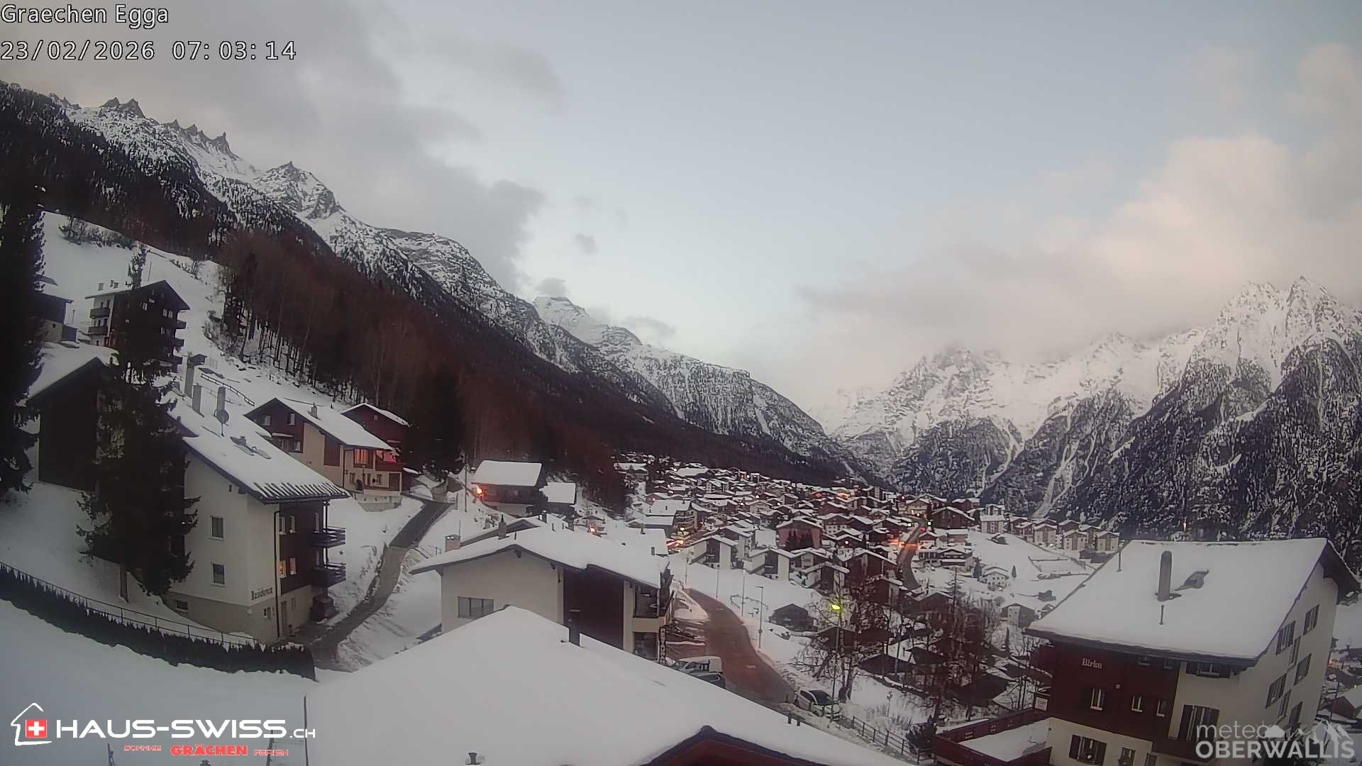 Archiv Foto Webcam Egga - Blick nach Grächen