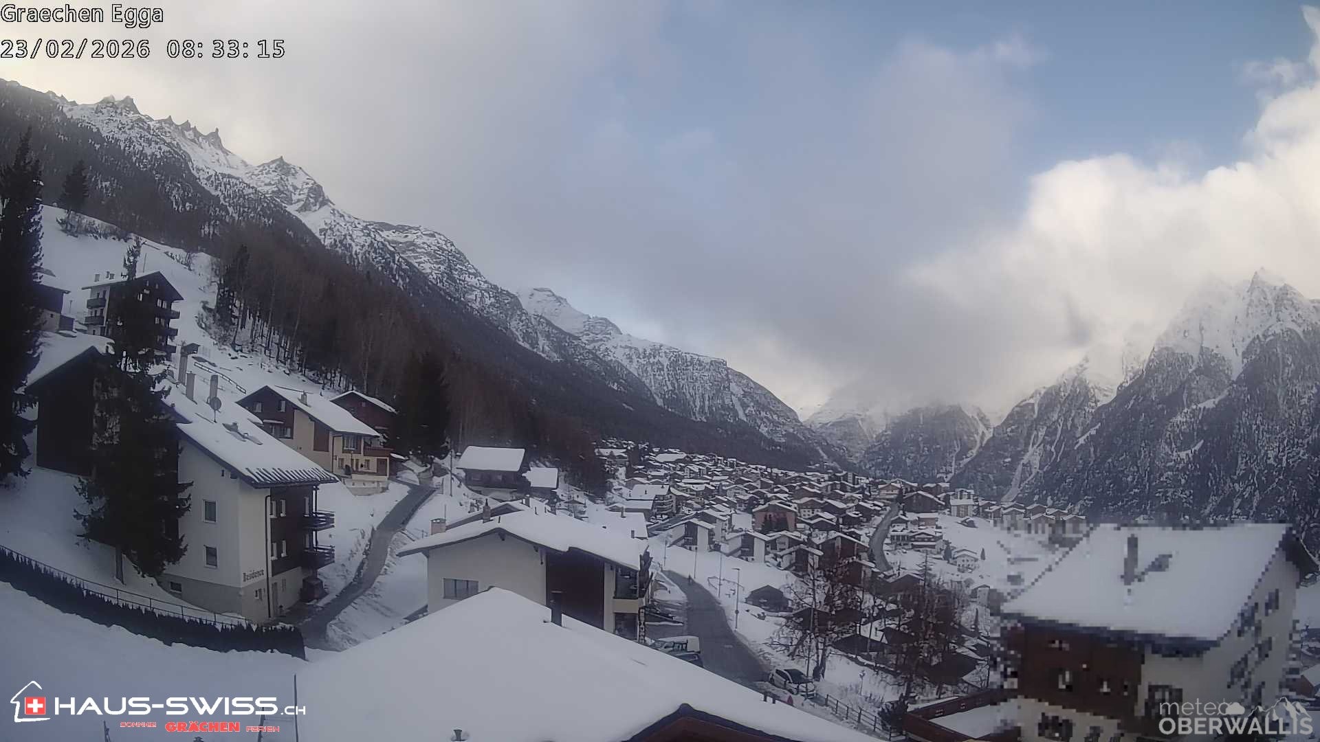 Archiv Foto Webcam Egga - Blick nach Grächen