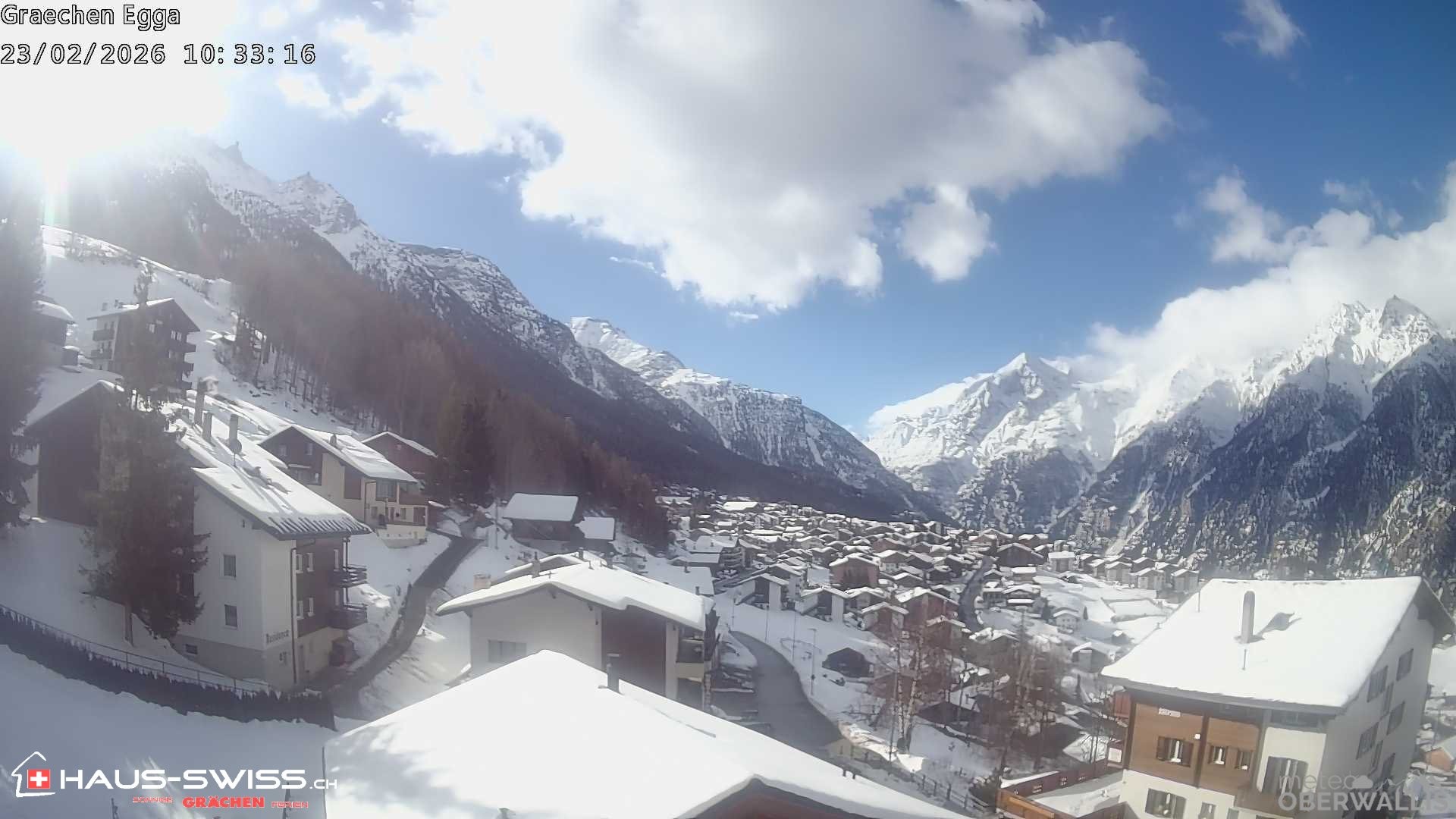 Archiv Foto Webcam Egga - Blick nach Grächen