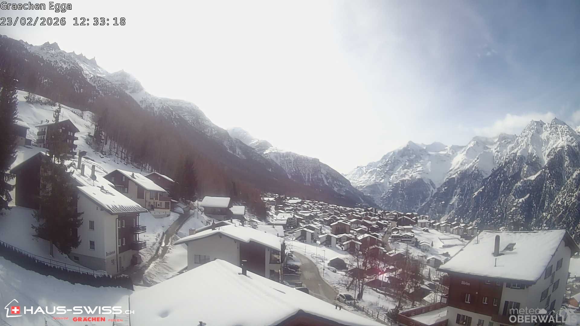 Archiv Foto Webcam Egga - Blick nach Grächen