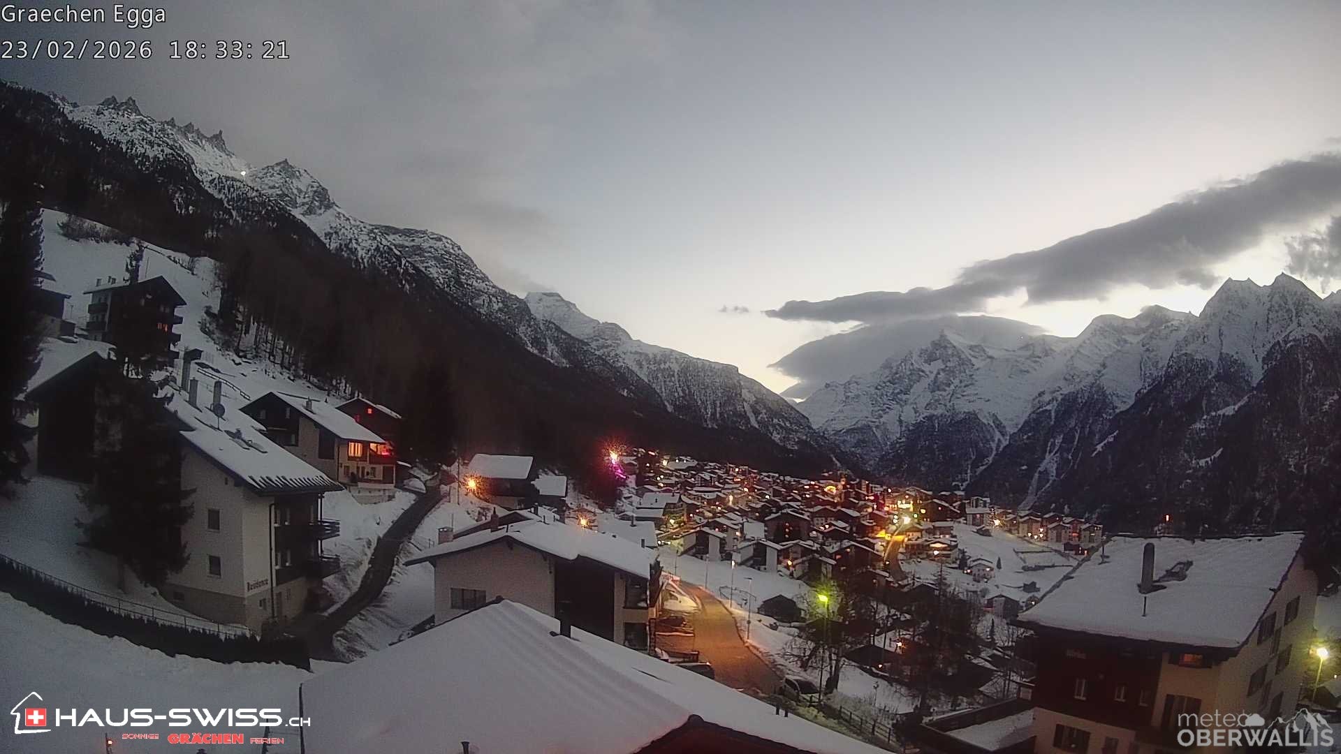 Archiv Foto Webcam Egga - Blick nach Grächen