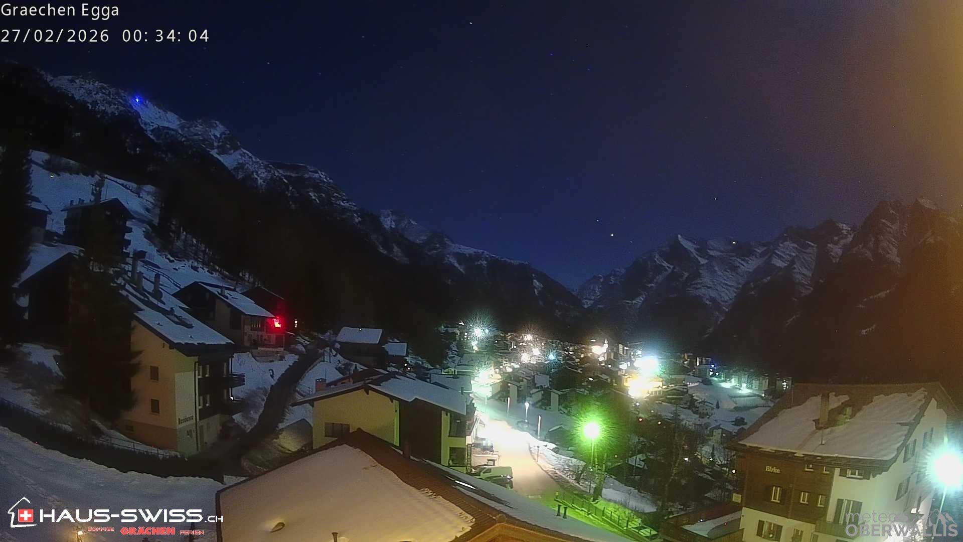 Archiv Foto Webcam Egga - Blick nach Grächen