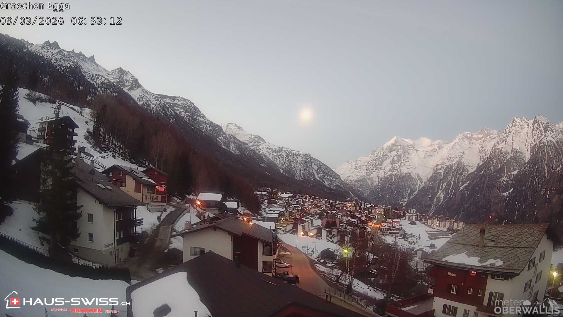 Archiv Foto Webcam Egga - Blick nach Grächen