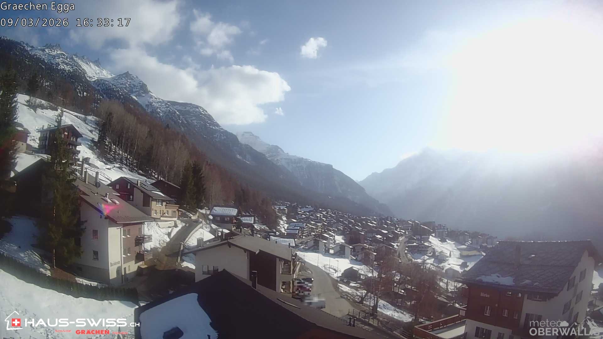 Archiv Foto Webcam Egga - Blick nach Grächen