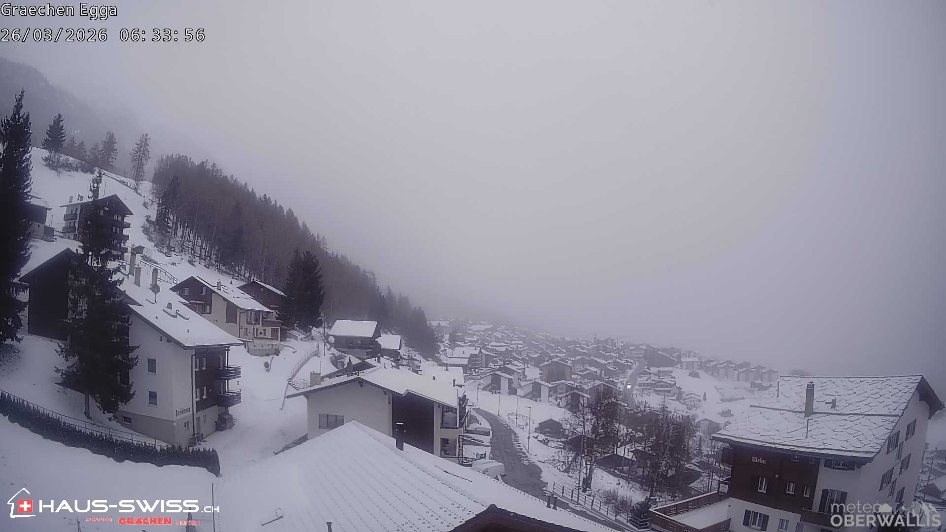 Archiv Foto Webcam Egga - Blick nach Grächen