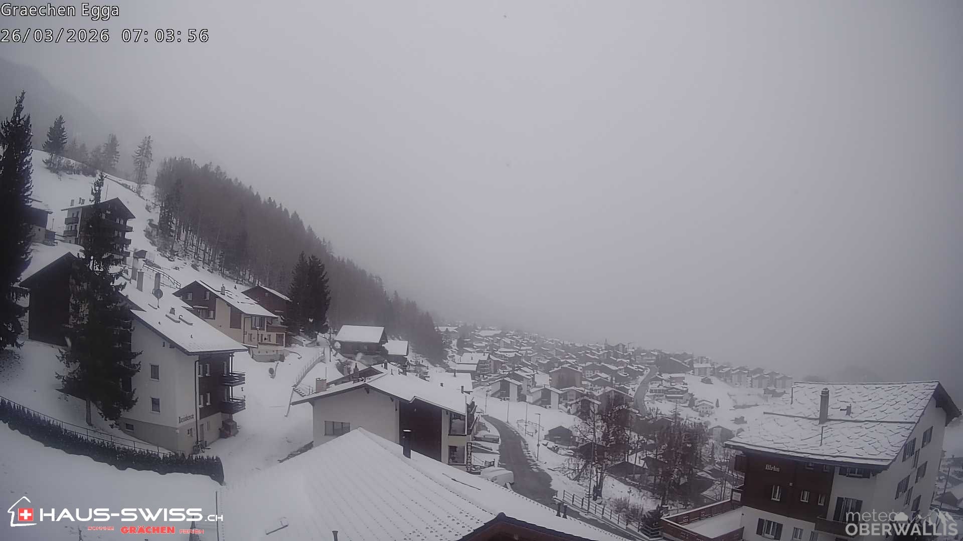 Archiv Foto Webcam Egga - Blick nach Grächen