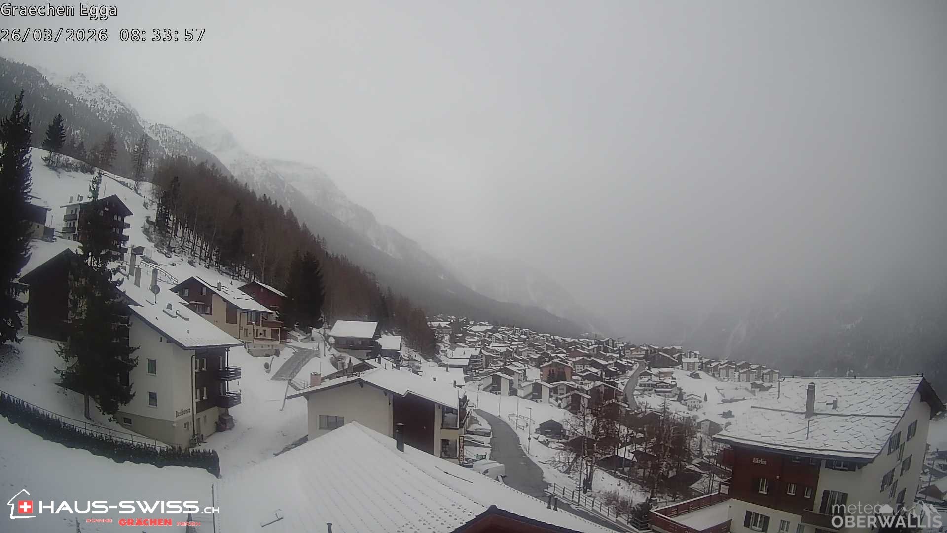 Archiv Foto Webcam Egga - Blick nach Grächen