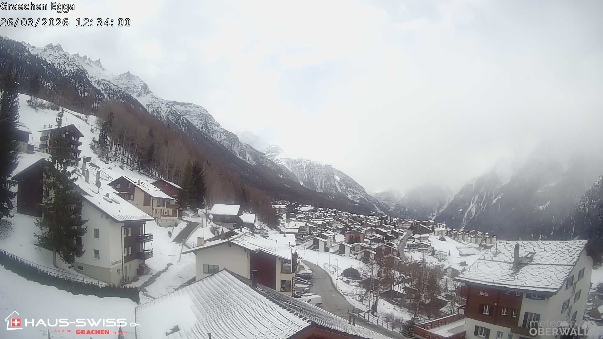 Archiv Foto Webcam Egga - Blick nach Grächen