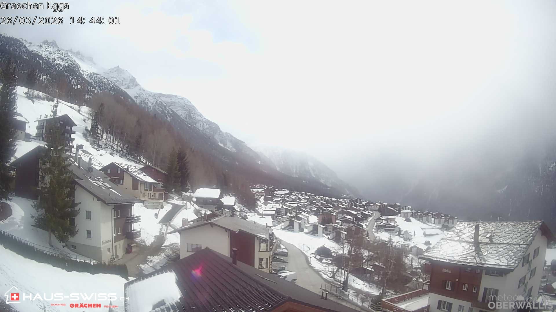 Archiv Foto Webcam Egga - Blick nach Grächen