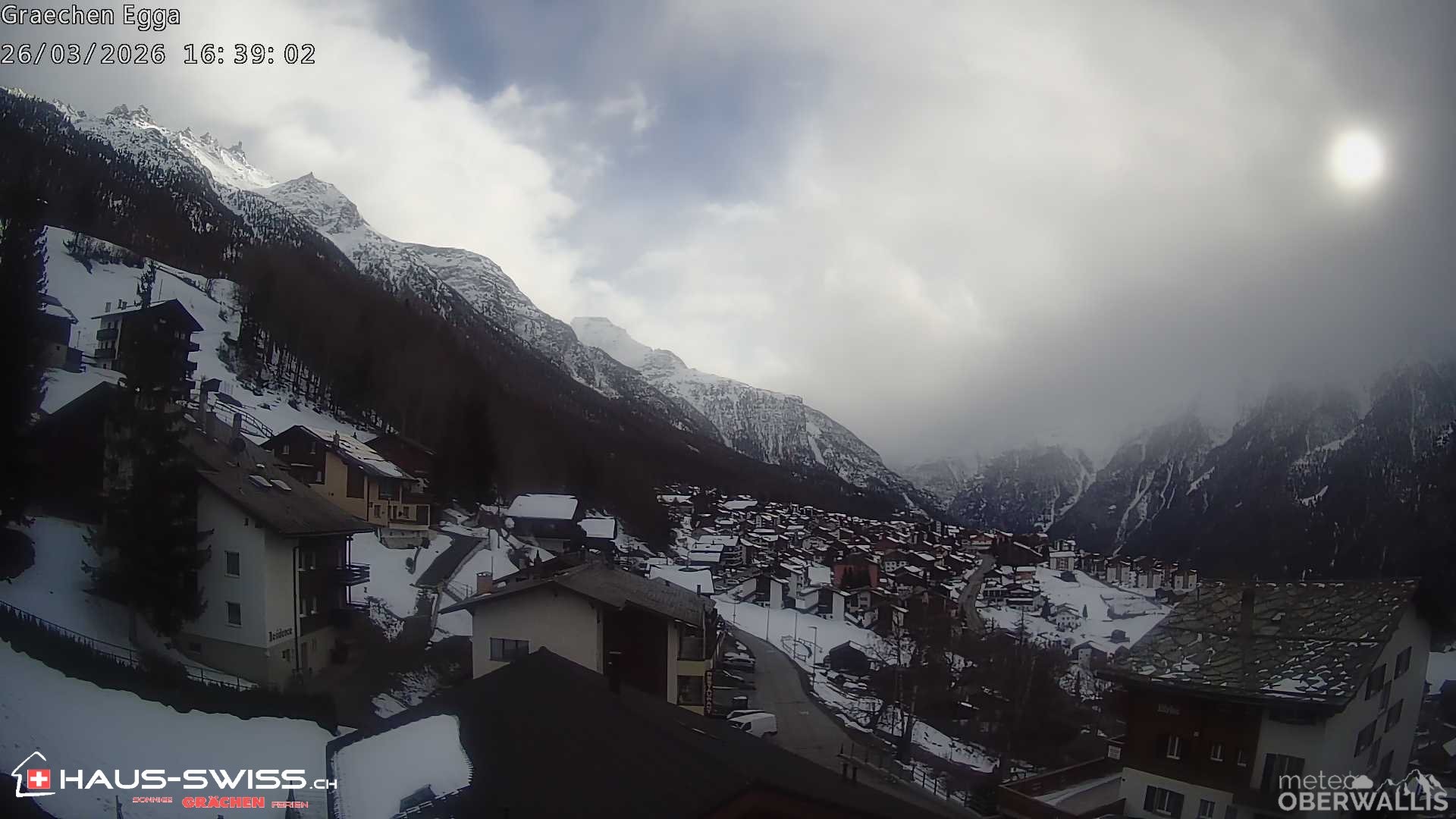 Archiv Foto Webcam Egga - Blick nach Grächen