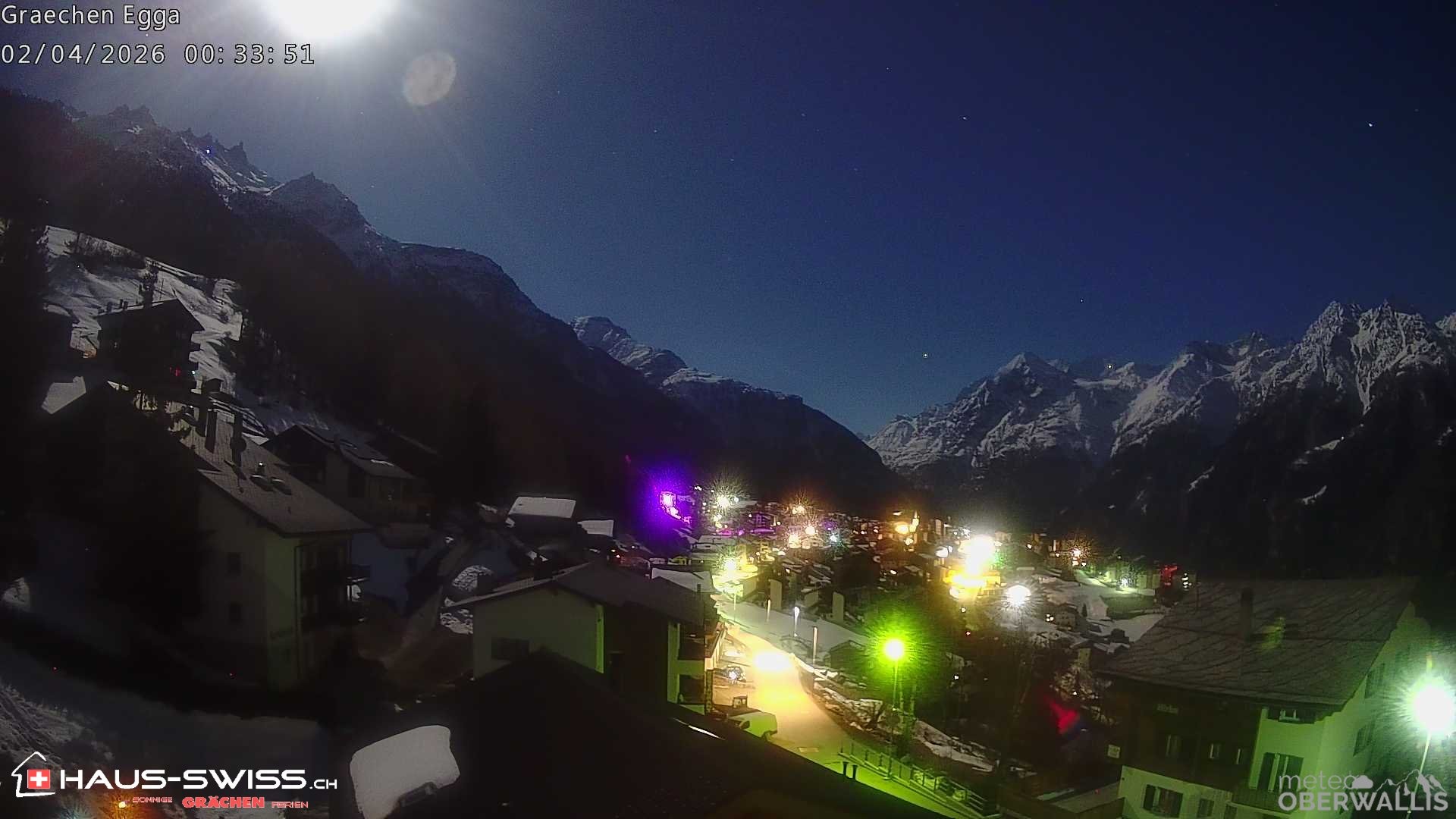 Archiv Foto Webcam Egga - Blick nach Grächen