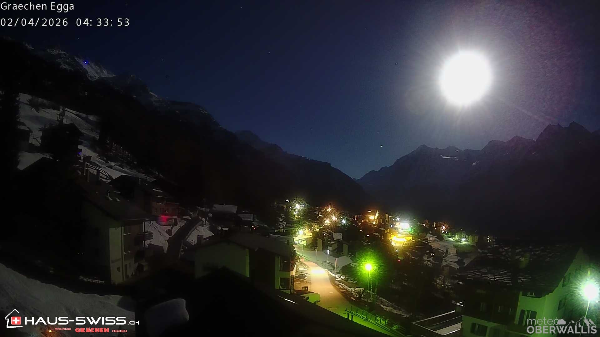 Archiv Foto Webcam Egga - Blick nach Grächen