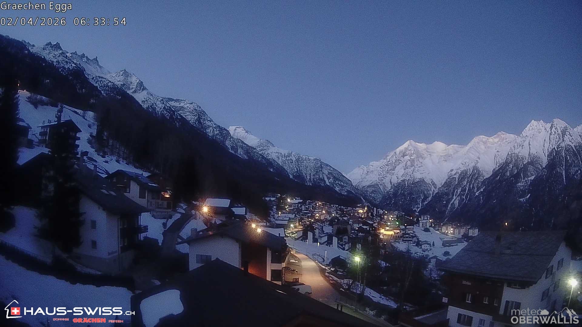 Archiv Foto Webcam Egga - Blick nach Grächen