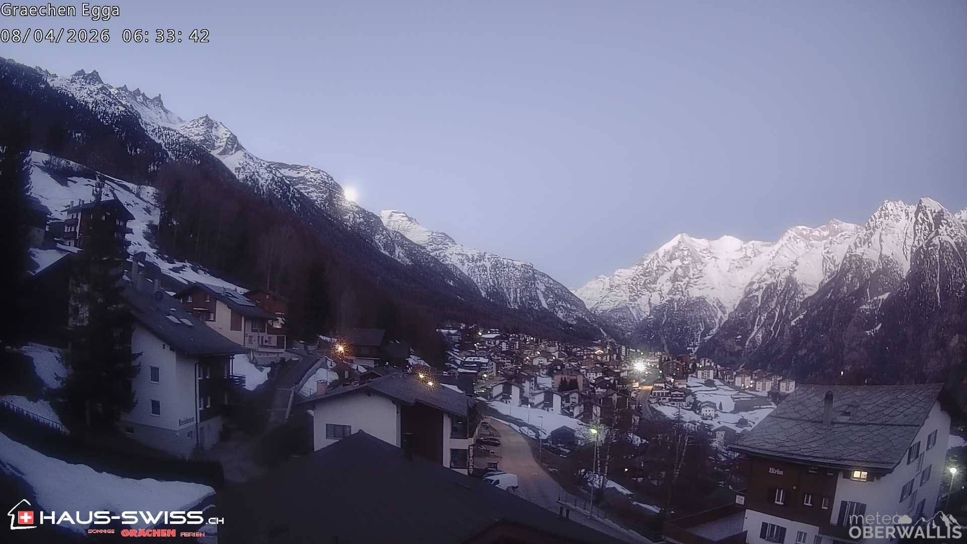 Archiv Foto Webcam Egga - Blick nach Grächen