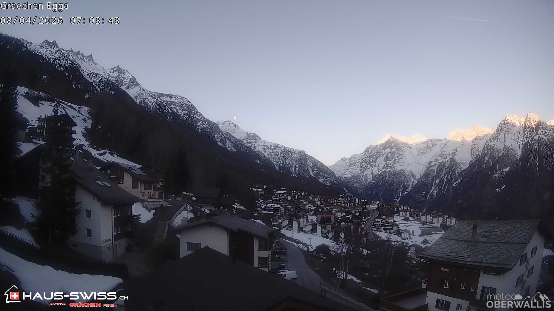 Archiv Foto Webcam Egga - Blick nach Grächen