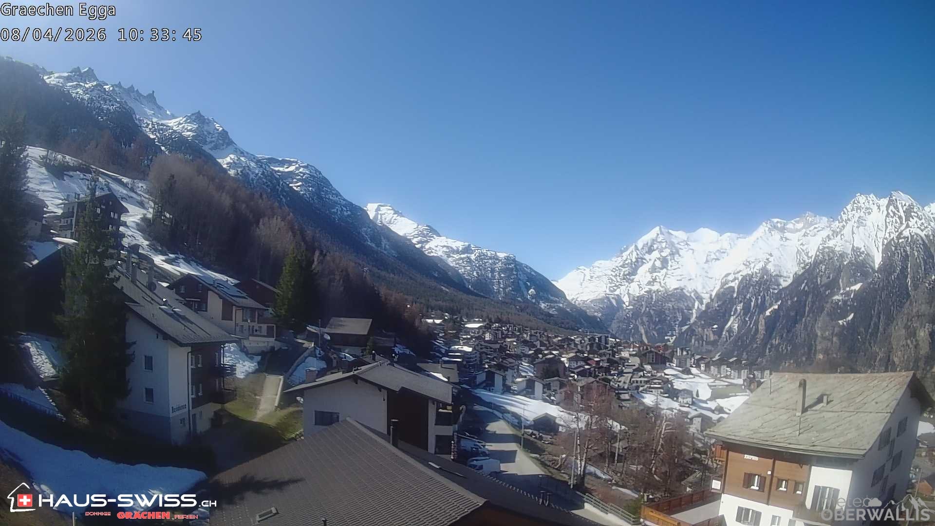 Archiv Foto Webcam Egga - Blick nach Grächen