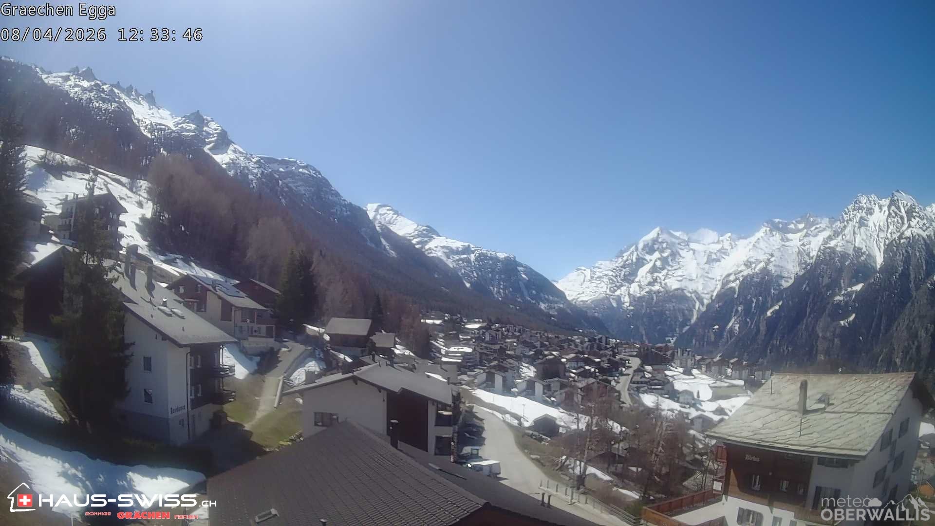 Archiv Foto Webcam Egga - Blick nach Grächen