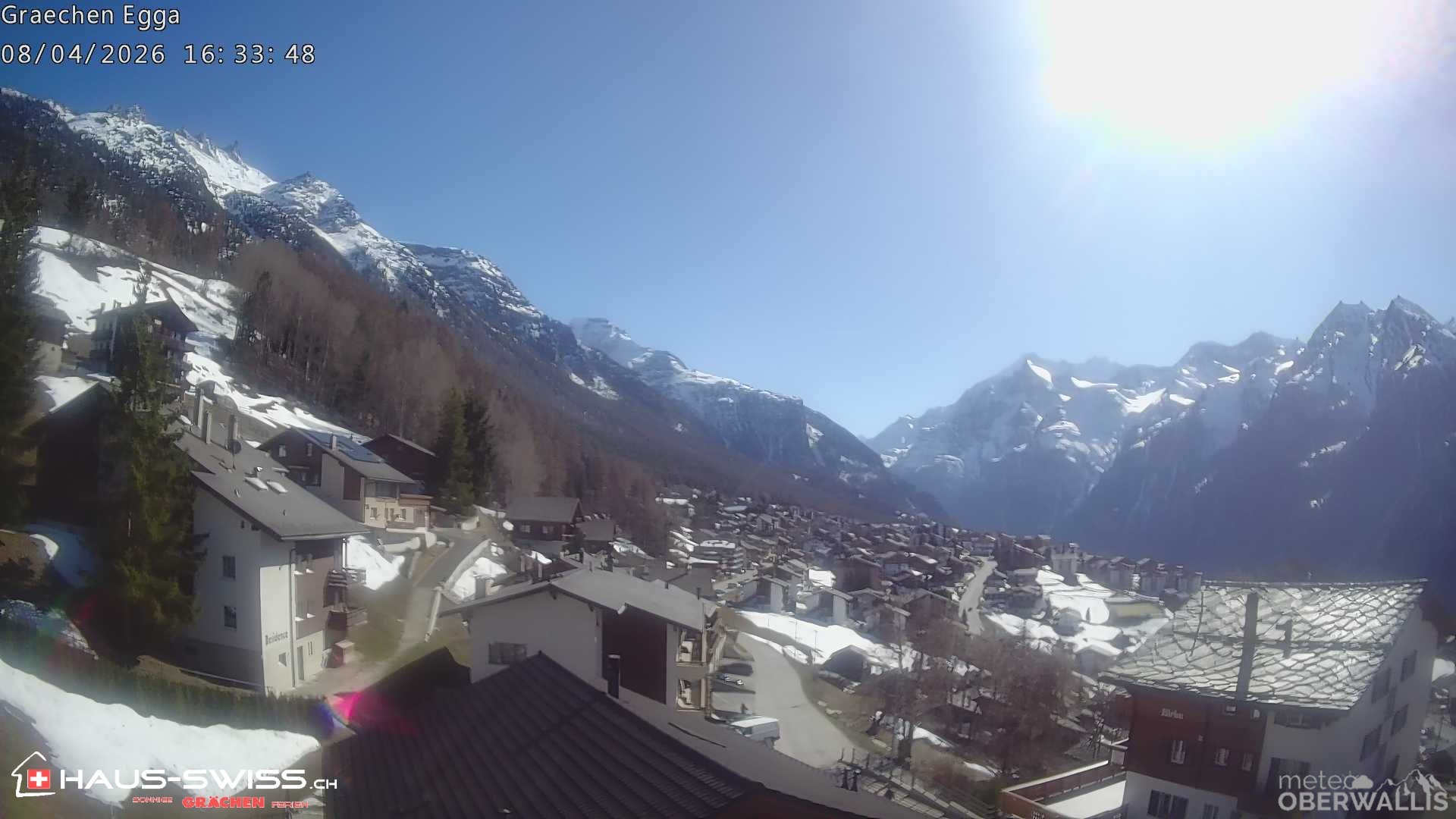 Archiv Foto Webcam Egga - Blick nach Grächen