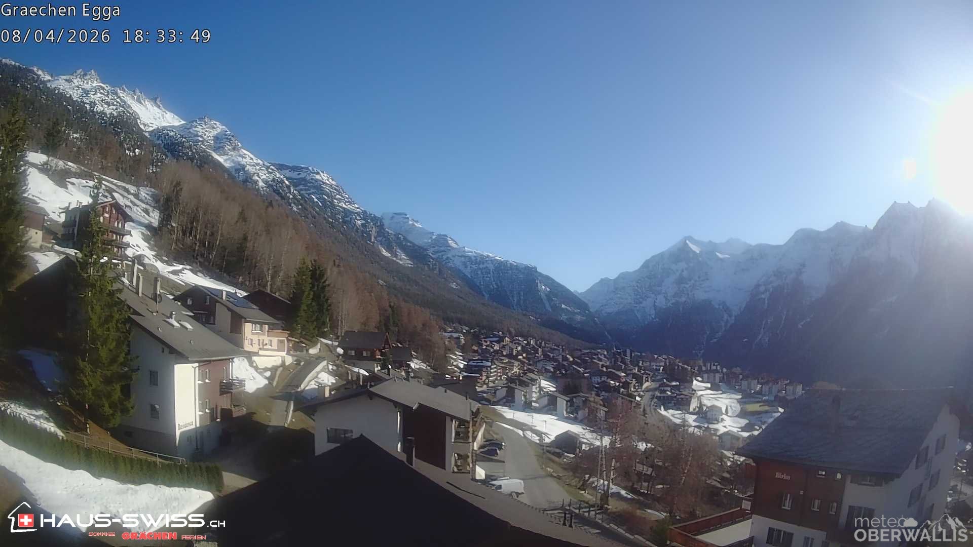 Archiv Foto Webcam Egga - Blick nach Grächen