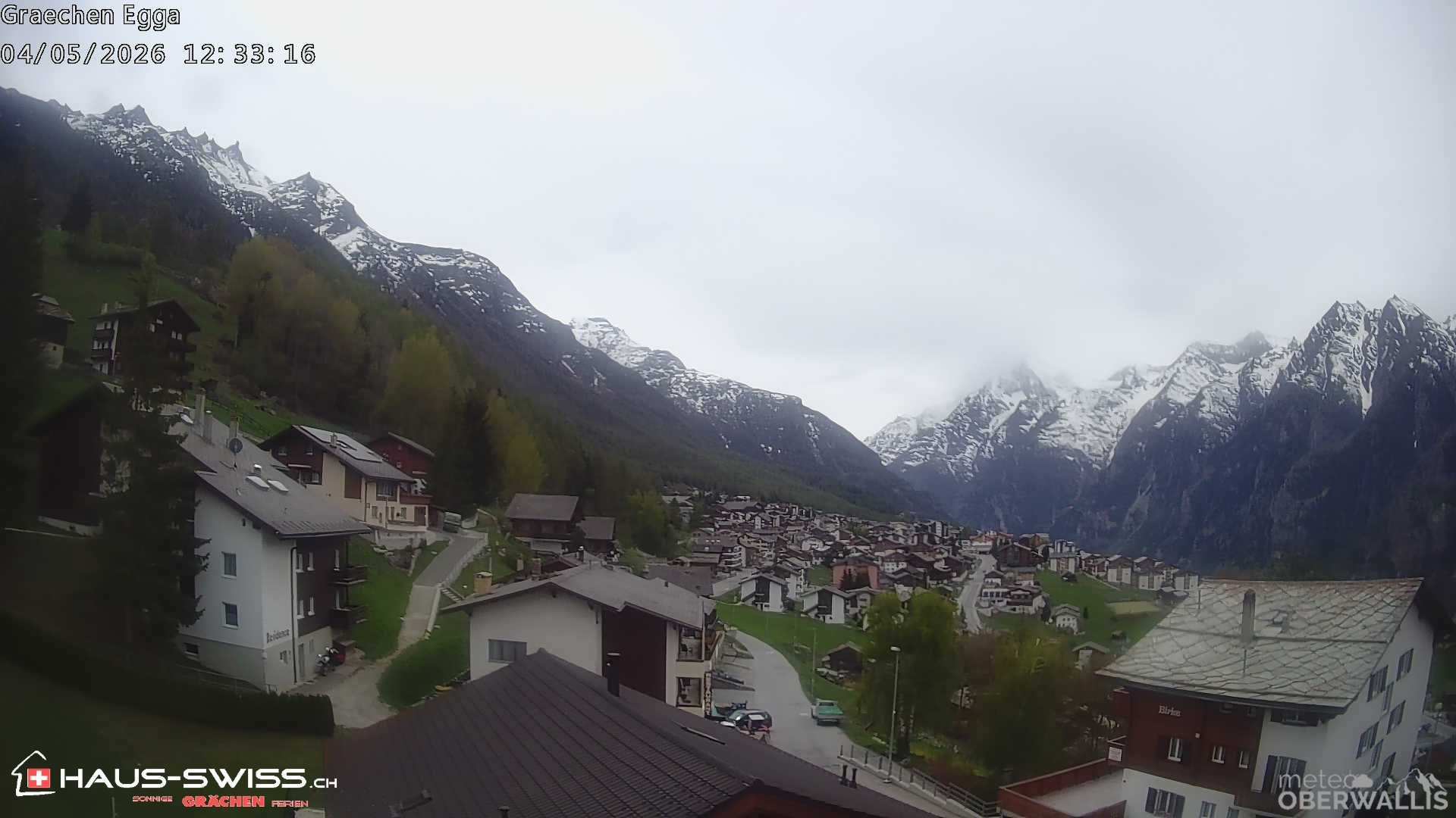 Archiv Foto Webcam Egga - Blick nach Grächen