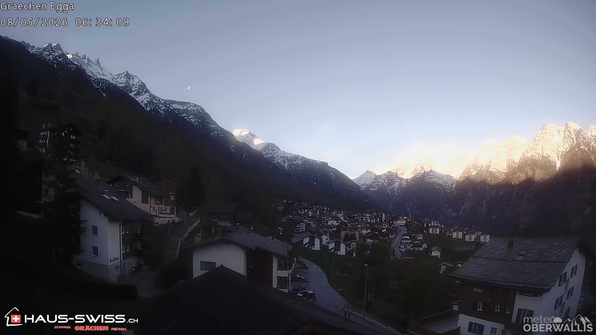 Archiv Foto Webcam Egga - Blick nach Grächen