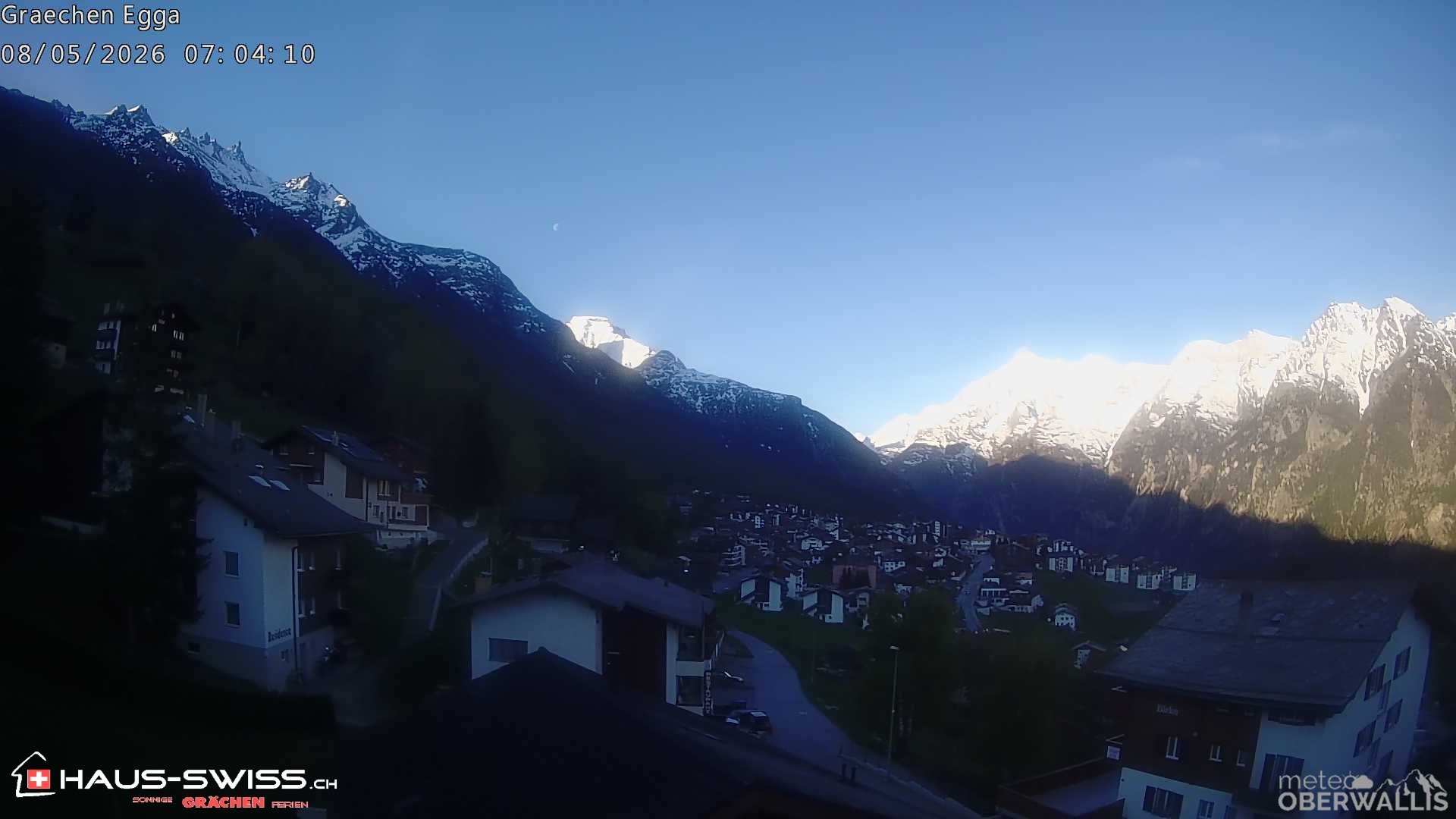Archiv Foto Webcam Egga - Blick nach Grächen