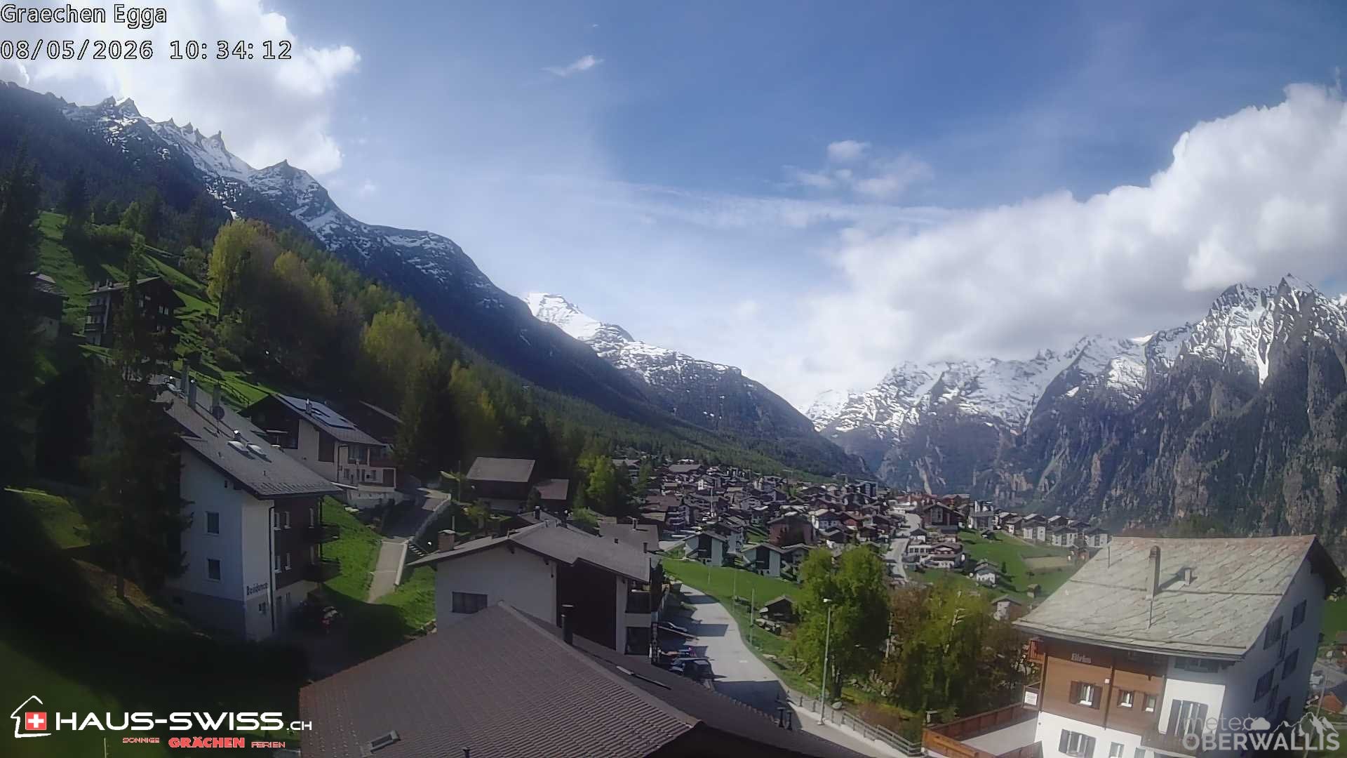 Archiv Foto Webcam Egga - Blick nach Grächen