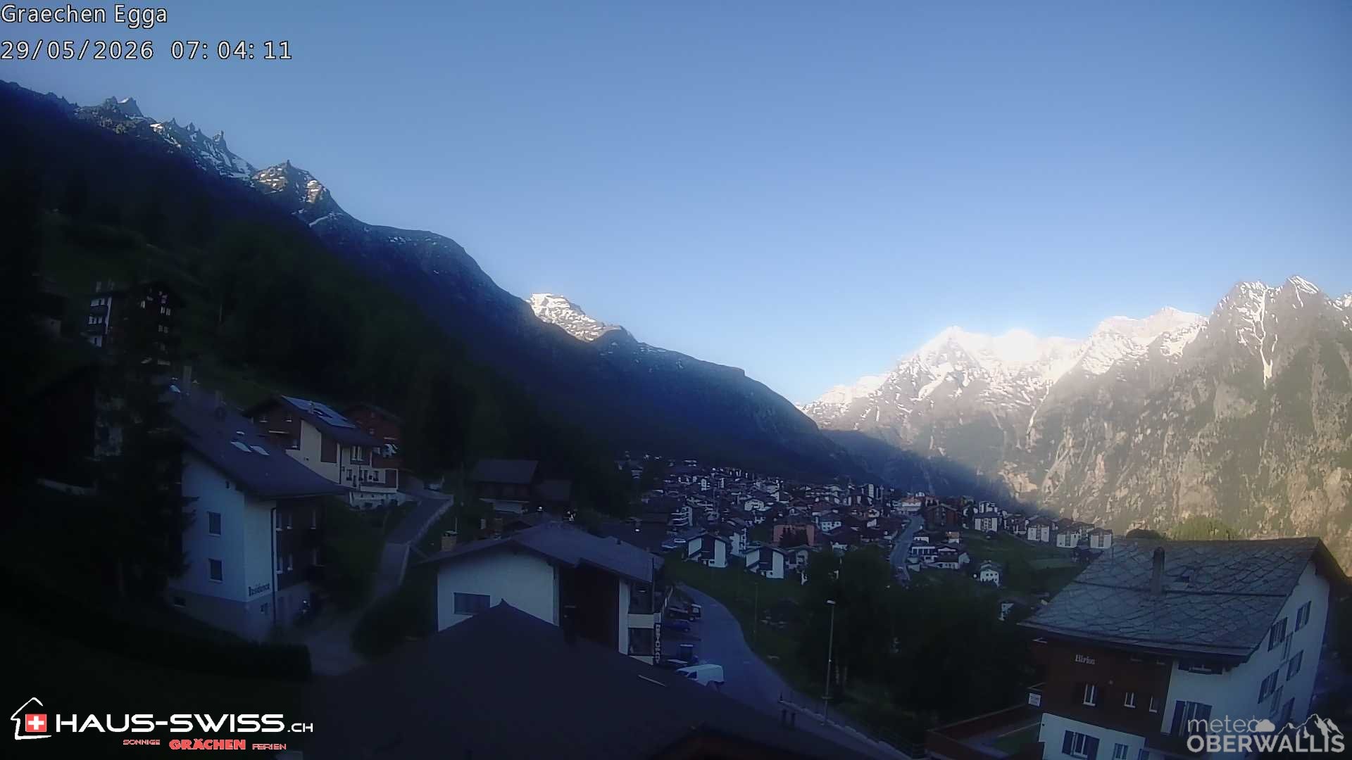 Archiv Foto Webcam Egga - Blick nach Grächen