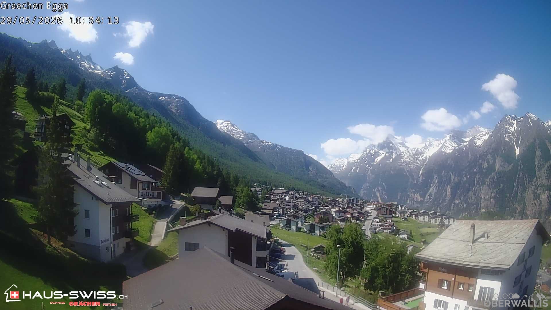 Archiv Foto Webcam Egga - Blick nach Grächen