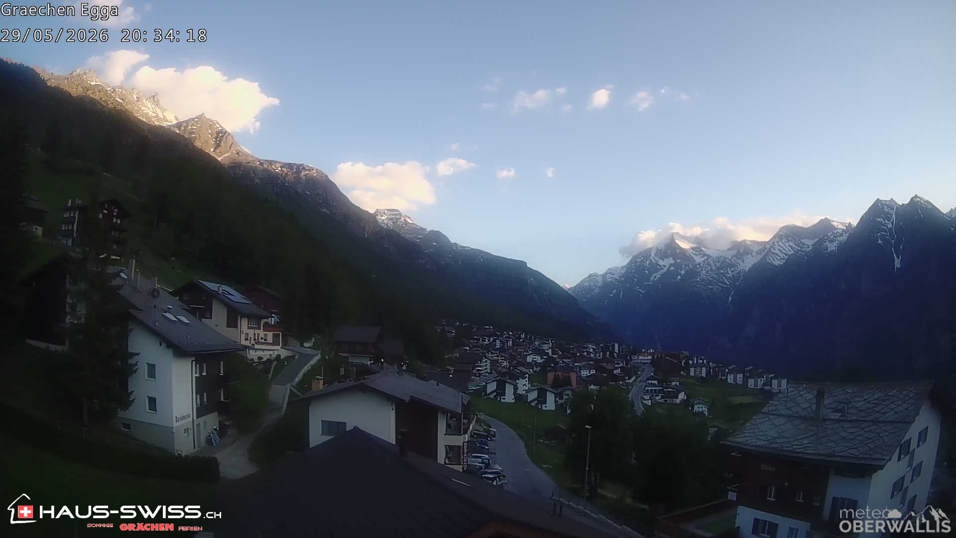 Archiv Foto Webcam Egga - Blick nach Grächen