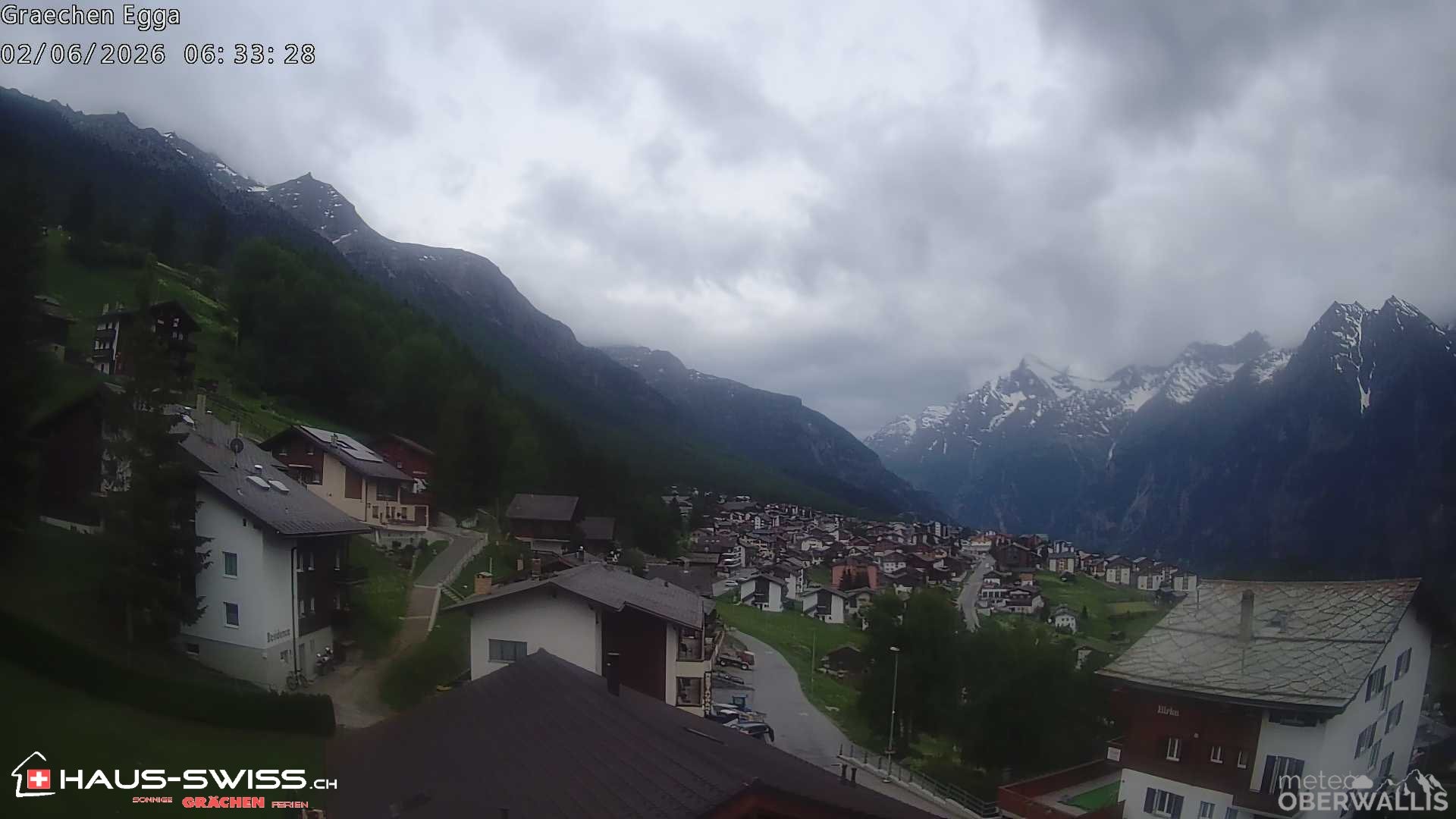 Archiv Foto Webcam Egga - Blick nach Grächen
