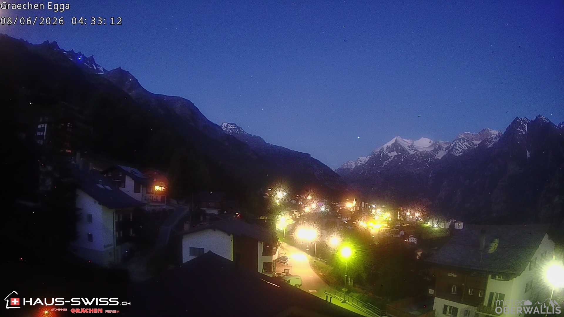 Archiv Foto Webcam Egga - Blick nach Grächen