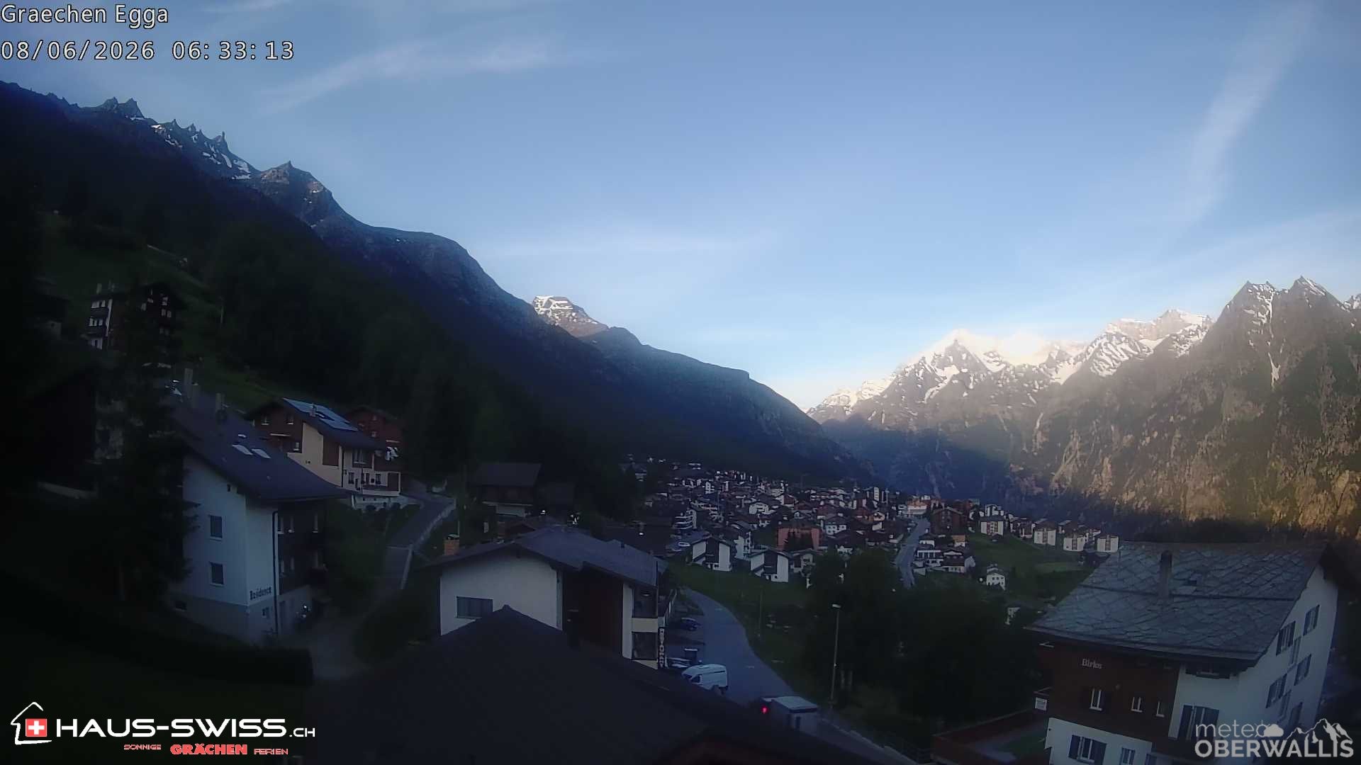 Archiv Foto Webcam Egga - Blick nach Grächen