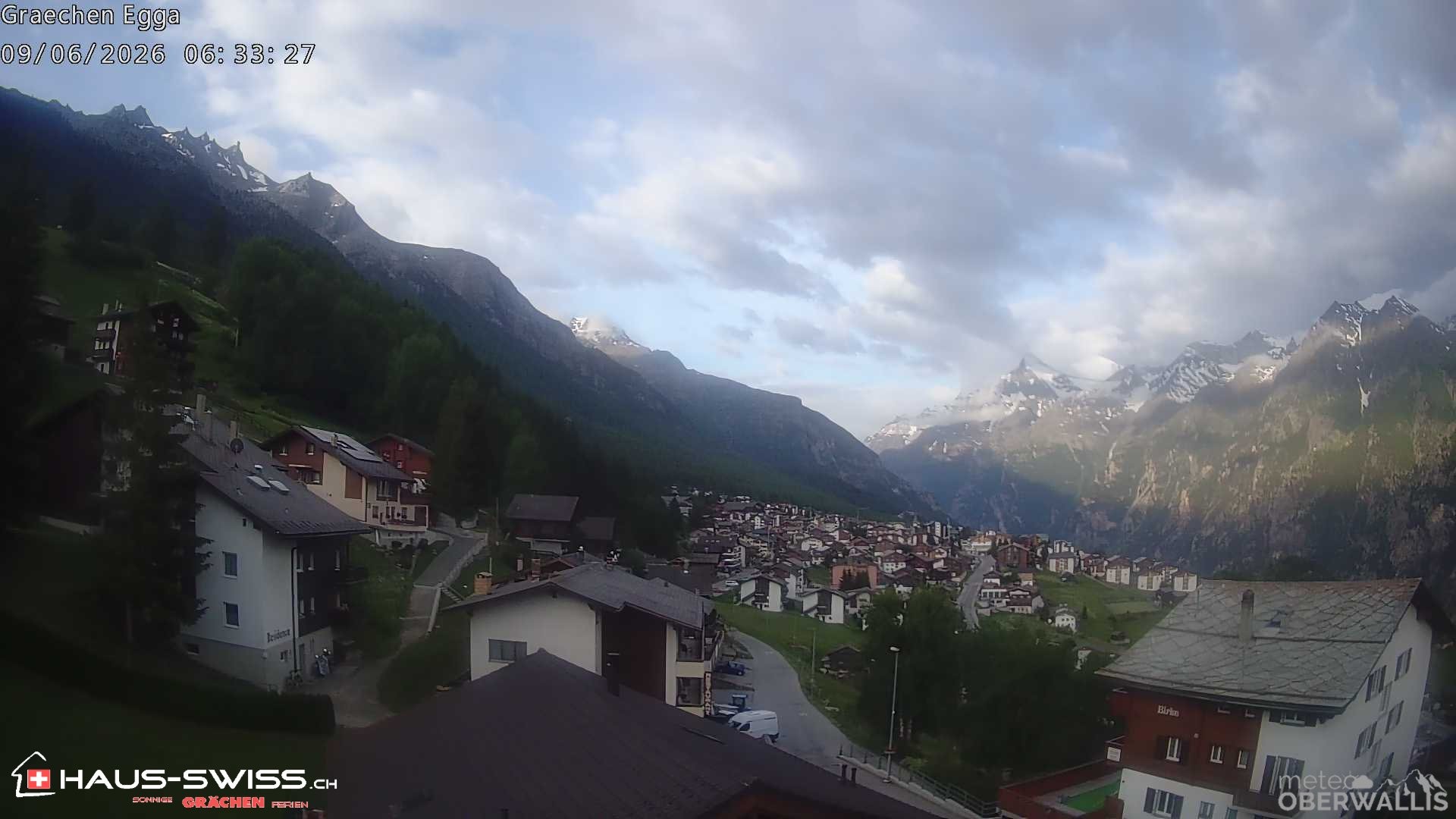 Archiv Foto Webcam Egga - Blick nach Grächen
