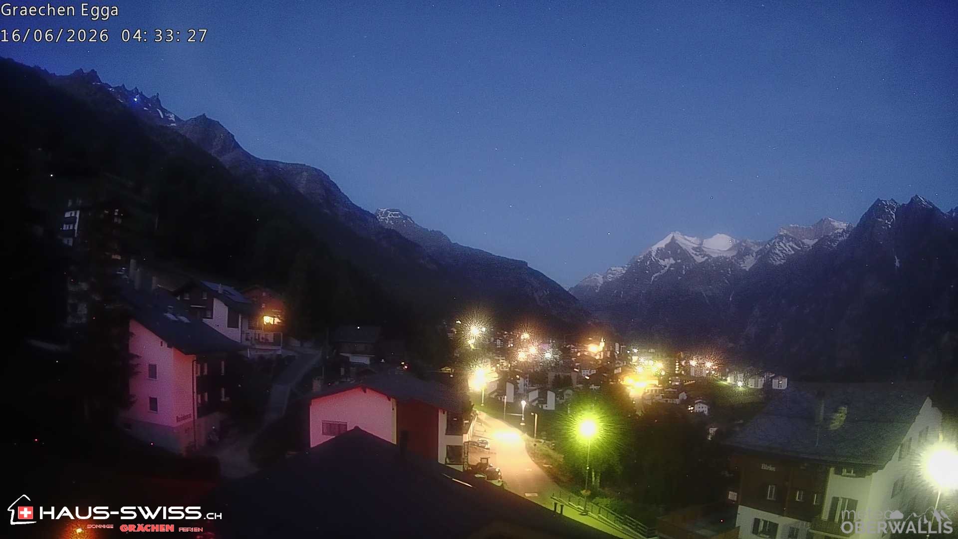 Archiv Foto Webcam Egga - Blick nach Grächen