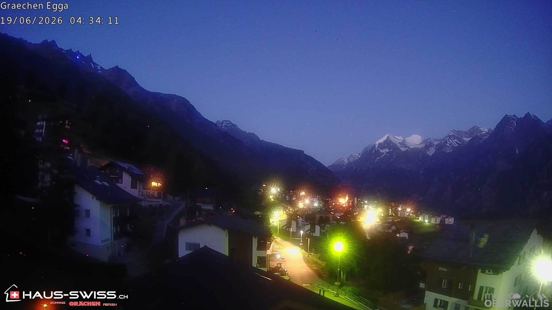 Archiv Foto Webcam Egga - Blick nach Grächen