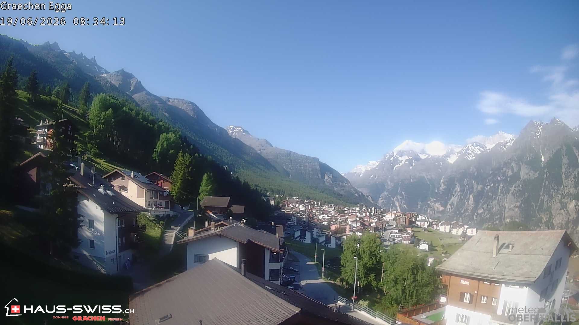 Archiv Foto Webcam Egga - Blick nach Grächen