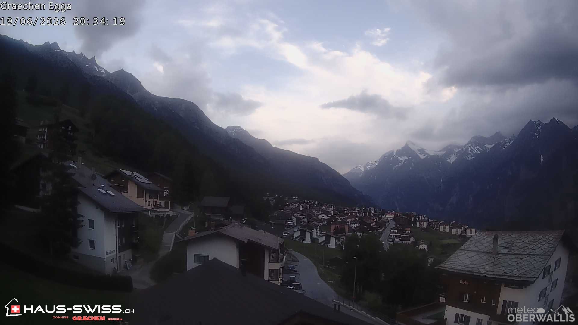 Archiv Foto Webcam Egga - Blick nach Grächen