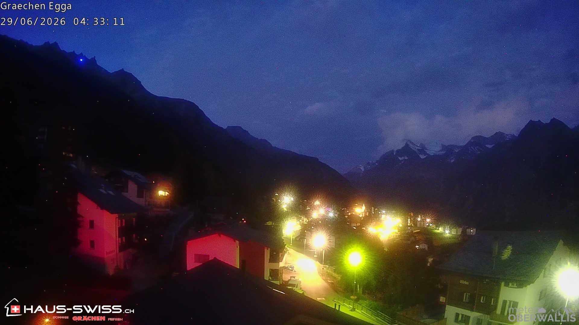 Archiv Foto Webcam Egga - Blick nach Grächen