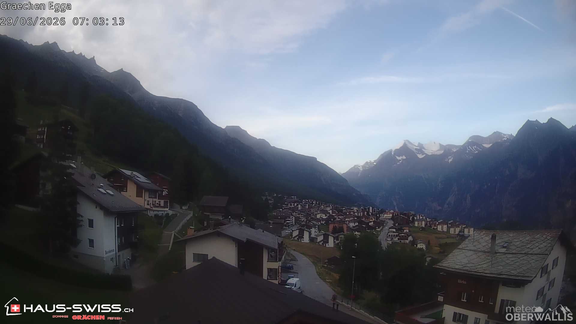 Archiv Foto Webcam Egga - Blick nach Grächen