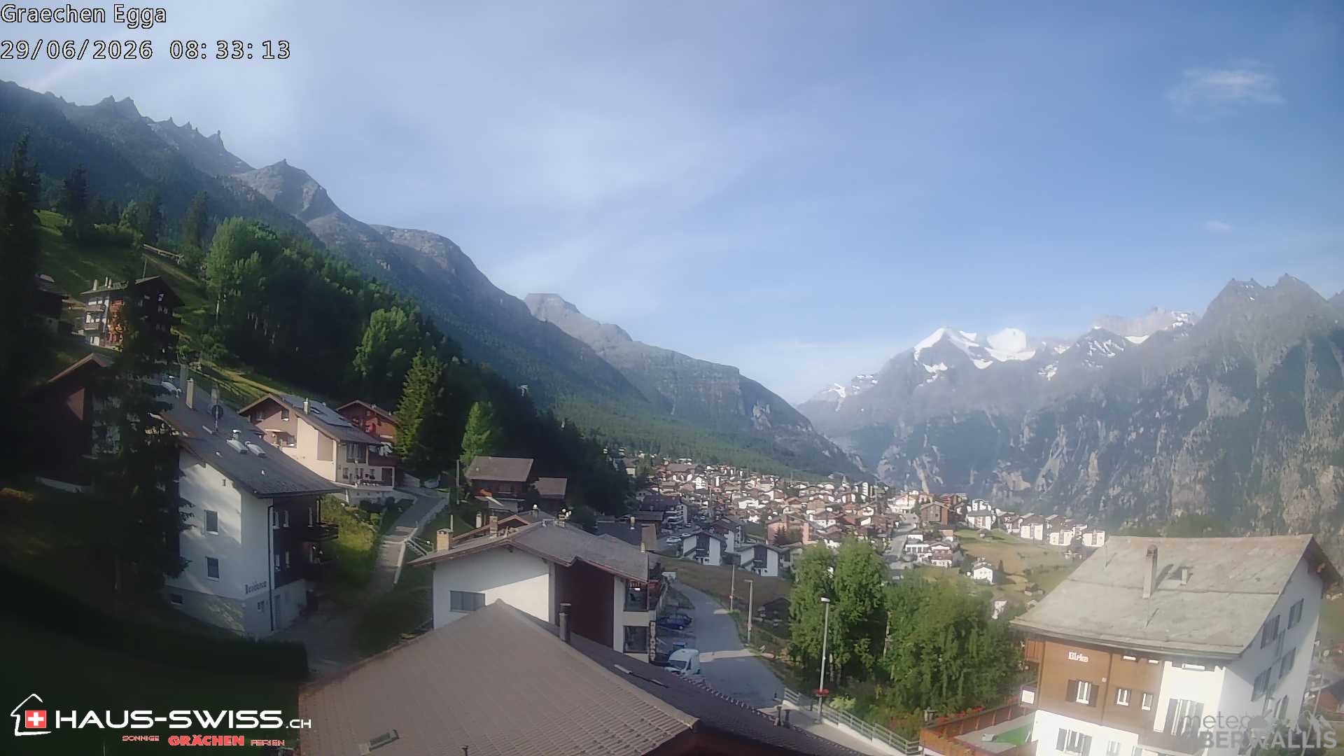 Archiv Foto Webcam Egga - Blick nach Grächen